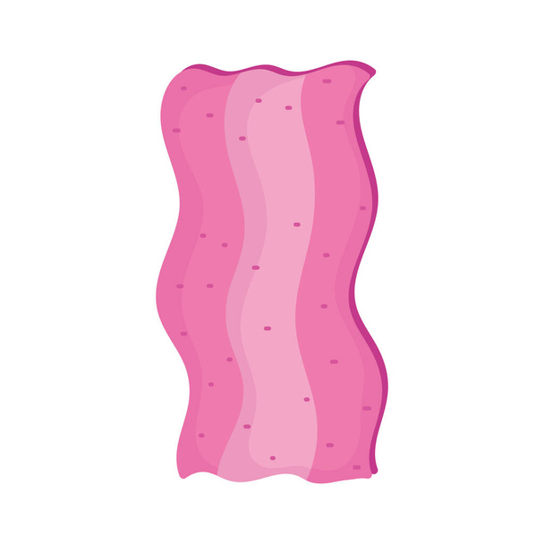 slice bacon food cartoon icon style design - Vector, Image