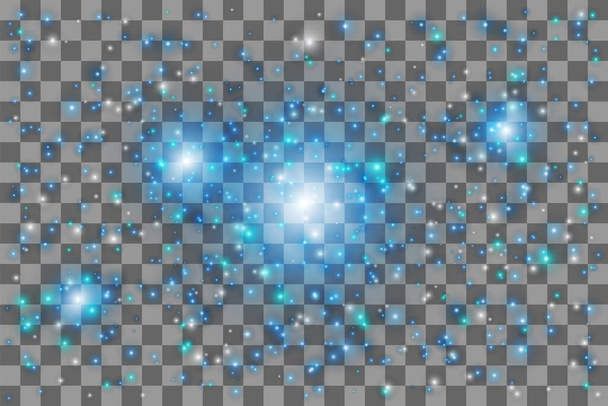 Абстрактный размытый векторный фон со светящимися частицами
 - Вектор,изображение