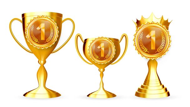Vector de colección de premios Champion Golden Cups Award
 - Vector, imagen