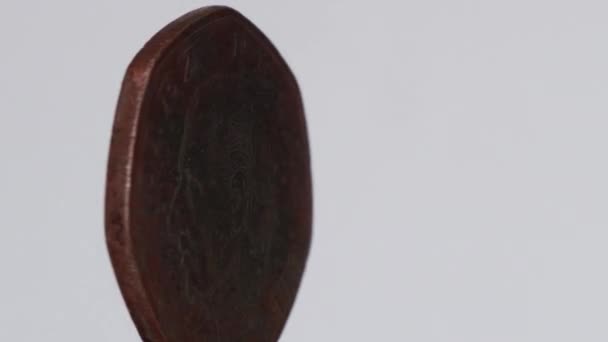 Stara moneta Miguel Hidalgo z Meksyku - Materiał filmowy, wideo
