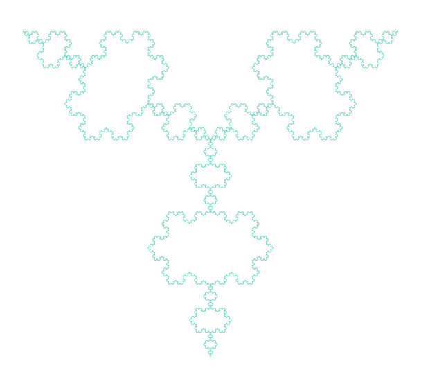 Fractal del sistema L de la isla de Koch inversa generada por ordenador del vector plano - Arte Generativo
   - Vector, Imagen
