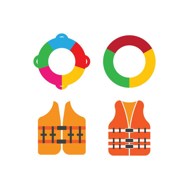 Life vest icon logo vector design - Vector, Image