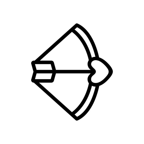 Arrow Amur ikon vektor. Vékony a vonal jele. Elszigetelt körvonalszimbólum illusztráció - Vektor, kép