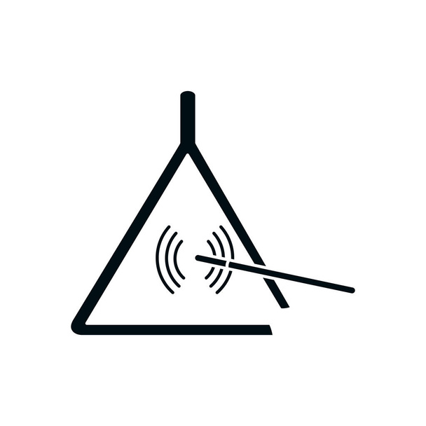 triangle instrument silhouette style icon vector design - Vektor, obrázek