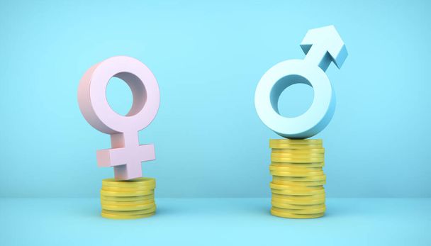gender earnings gap concept 3d rendering - Foto, Bild