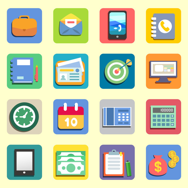 Business flat icons - Vector, Image