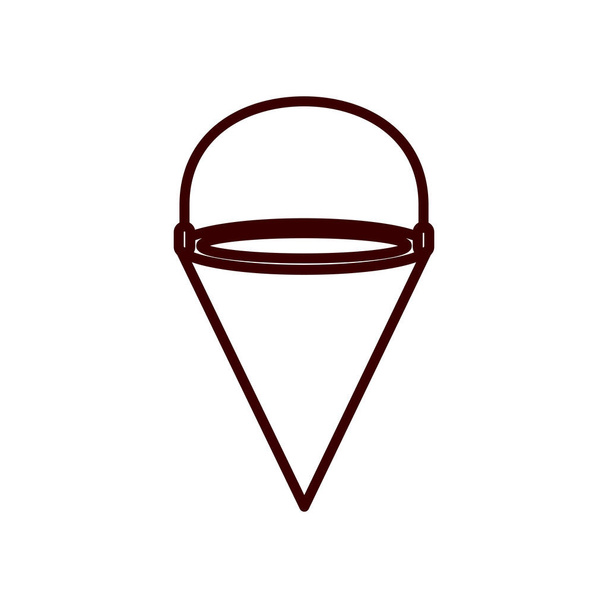 Isolated construction bucket line style icon vector design - Wektor, obraz