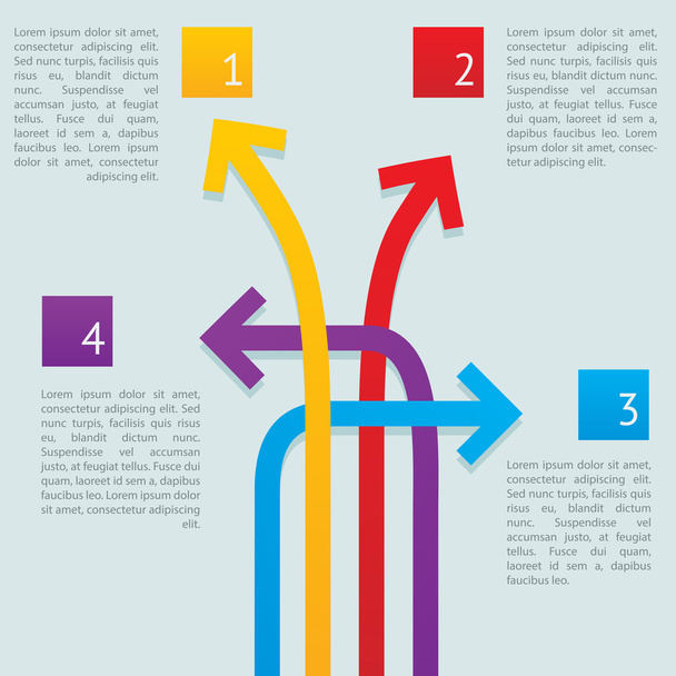 Arrows ways Infographics - Vektor, Bild