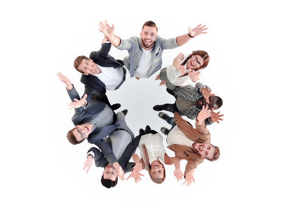top view.a group of successful young people - Foto, imagen
