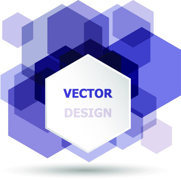 Abstract purple hexagon banner background template, stock vector - Vettoriali, immagini