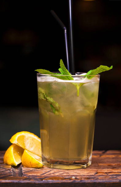 Restaurant dish - alcoholic cocktail in a glass - Fotó, kép