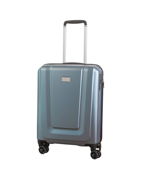 Big blue luggage isolated on white background with Clipping path - Фото, зображення