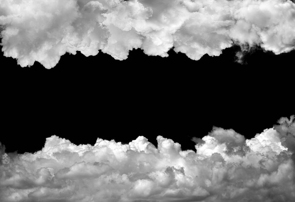 Белые облака на черном фоне - Фото, изображение