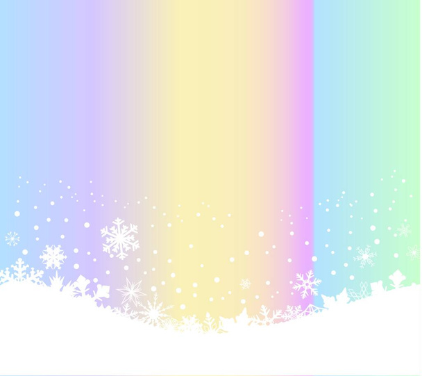 A snowdrift set in falling snow - Vector, Image