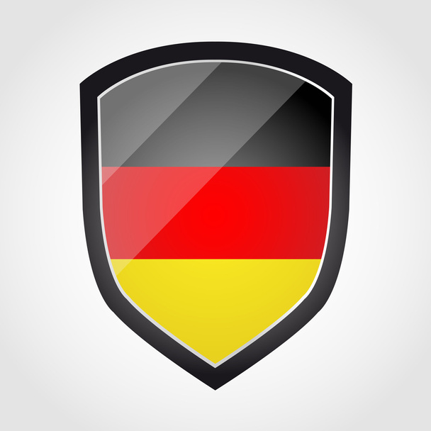 щит з прапором всередині - Німеччина - вектор - Вектор, зображення