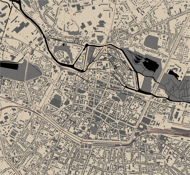 carte vectorielle de la ville de Amiens, Somme, Hauts-de-France, France
 - Vecteur, image