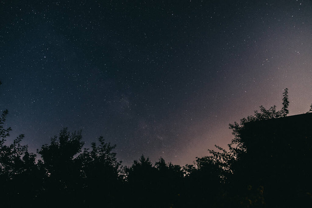 Night starry sky in the countryside - Fotó, kép