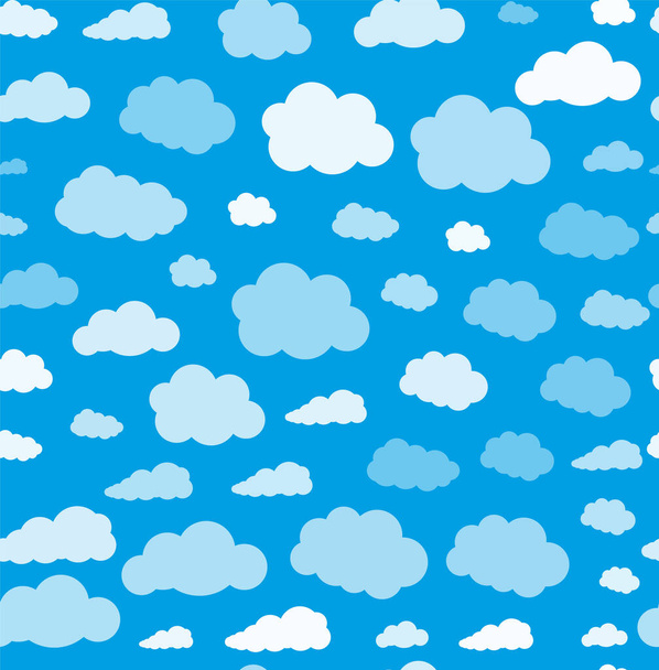 Naadloze achtergrond met papieren wolken. eps - Vector, afbeelding