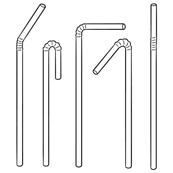 vector set of straw - Vektor, Bild