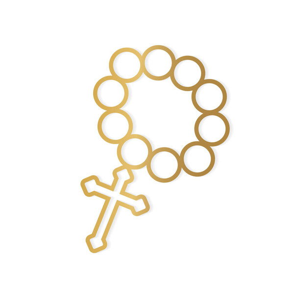Золотий розарій значок- Векторна ілюстрація
 - Вектор, зображення
