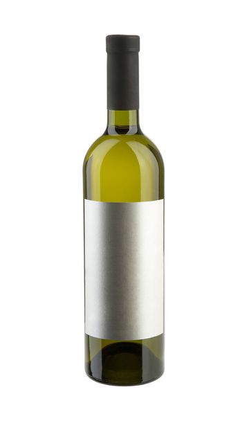 A bottle of white wine, isolated on white. - Photo, image