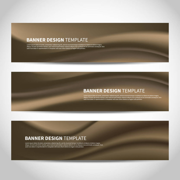 Banners vetoriais com fundo de malha abstrato bronze. Bronze Website cabeçalhos ou rodapés design
 - Vetor, Imagem
