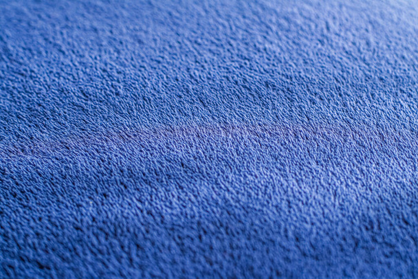 Premium blue fabric texture, decorative textile as background for interior design, close-up - Photo, Image