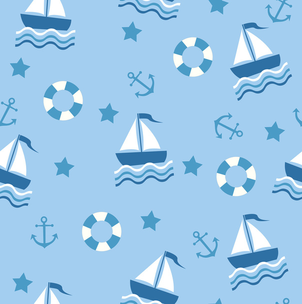 Blue sea seamless - Вектор,изображение