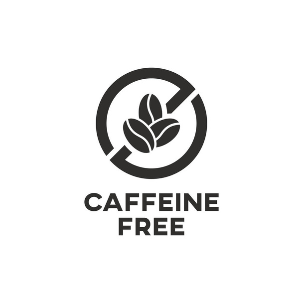 Cafeïne gratis pictogram teken. Geïsoleerde koffiebonen vector ontwerp. - Foto, afbeelding
