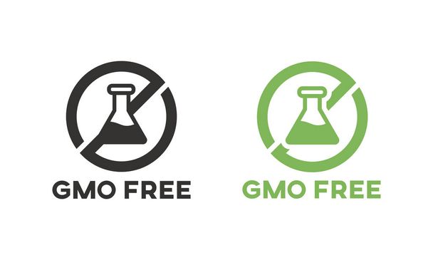 Gmo free isolated icon sign vector design. No chemical additives in food mark. - Фото, изображение