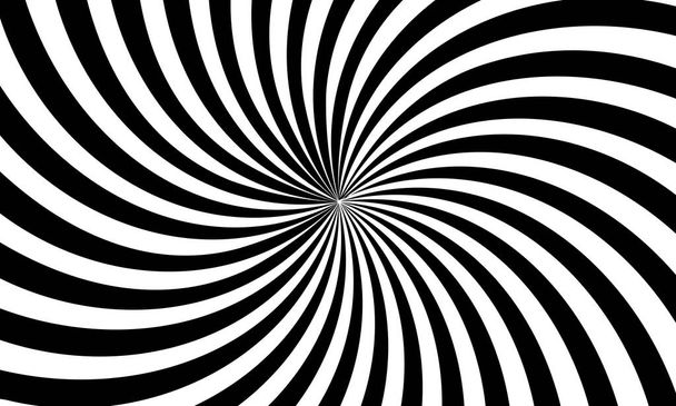 Abstrato design de vetor de fundo ilusão óptica. Psychedelic listrado fundo preto e branco. Padrão hipnótico
. - Foto, Imagem