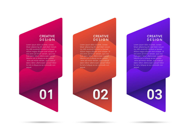 Banderas infográficas de gradiente ondulado abstracto con texto. Formulario de moda con información
, - Foto, imagen