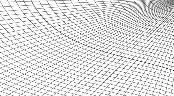 Abstract warped grid futuristic background vector design.  - Photo, Image