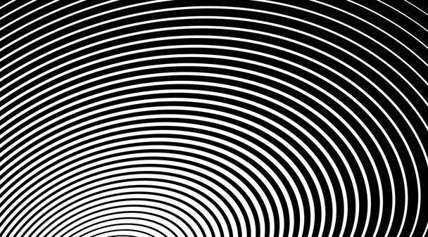 Optische illusie cirkel kunst abstracte vector gestripte achtergrond. - Foto, afbeelding