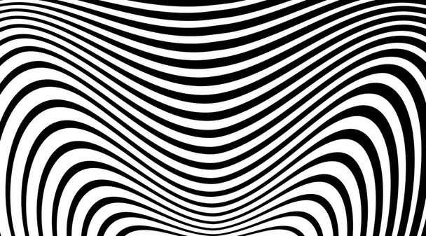 Optische illusie kunst abstracte vector gestripte achtergrond. - Foto, afbeelding