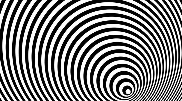 Stripped ringsabstract background. Linear circles optical illusion backdrop vector design. - Photo, Image