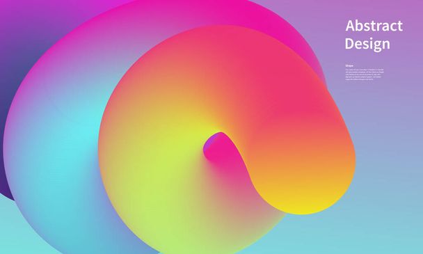 Абстрактний вектор тривимірної форми рідини. Модний барвистий сучасний фон. Футуристичні шпалери
. - Фото, зображення