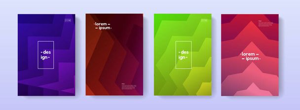 Moderne geometrische Hintergründe Kollektion Vektor-Design. Trendiges Cover für Broschüre, Banner, Poster, Flyer, Karte. - Foto, Bild