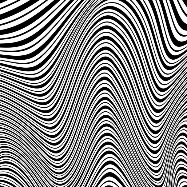 Abstracte moderne gestripte golvende patroon achtergrond. Optische illusie achtergrond. - Foto, afbeelding