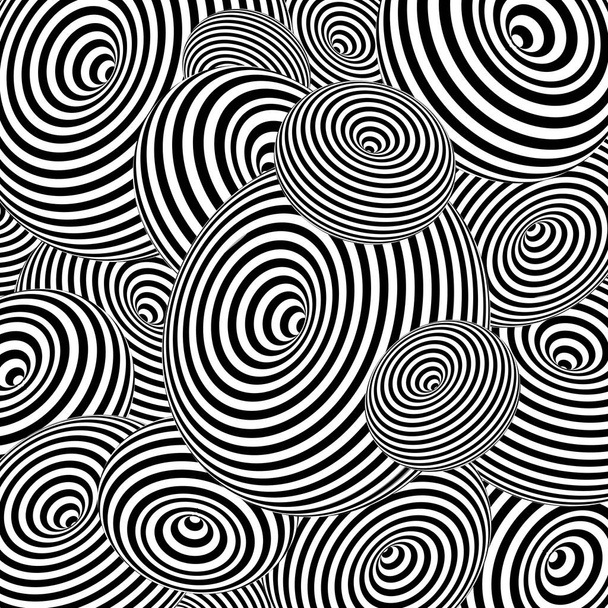 Vector optical illusion stripped spiral circles background. - Photo, Image