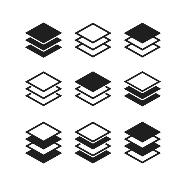 Set of Layers icon sign vector design. - Photo, Image