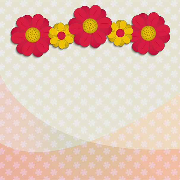 Flowers greeting card, easter on congratulations, flowers background blank - Foto, afbeelding