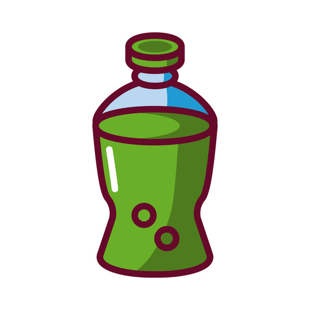 soda plastic bottle icon, fill style icon - Vektor, kép