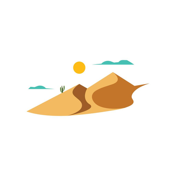 ландшафтный рисунок пустыни
 - Вектор,изображение