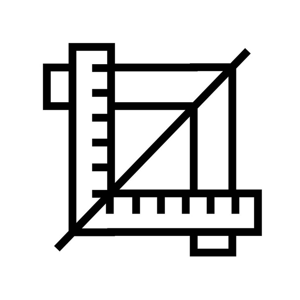 diseño de reglas geométricas línea estilo icono
 - Vector, Imagen