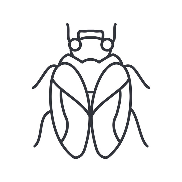 icona della mosca della casa, stile di dettaglio della linea
 - Vettoriali, immagini