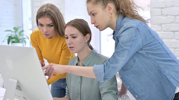 Women Startup Team Working on Desktop - Photo, Image
