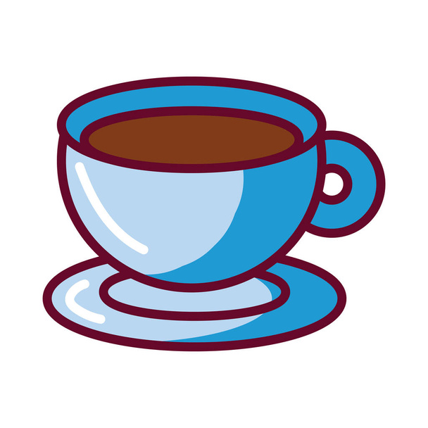 taza de café icono, icono de estilo de relleno
 - Vector, imagen