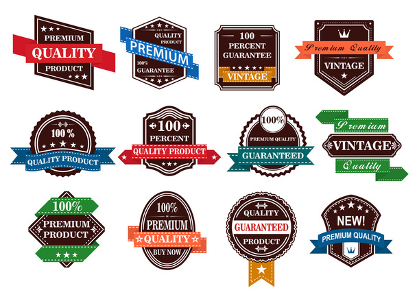 Retro banners, labels and stickers - Vector, afbeelding