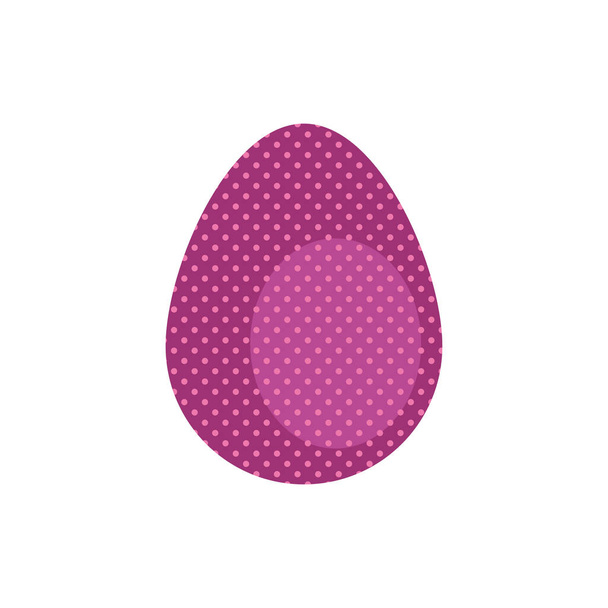 easter egg painted dotted flat style - Vector, Image